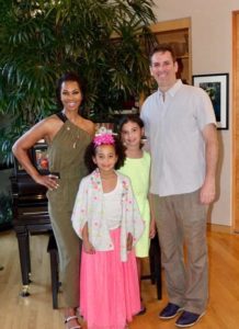 Image of Harris Faulkner with her husband and kids